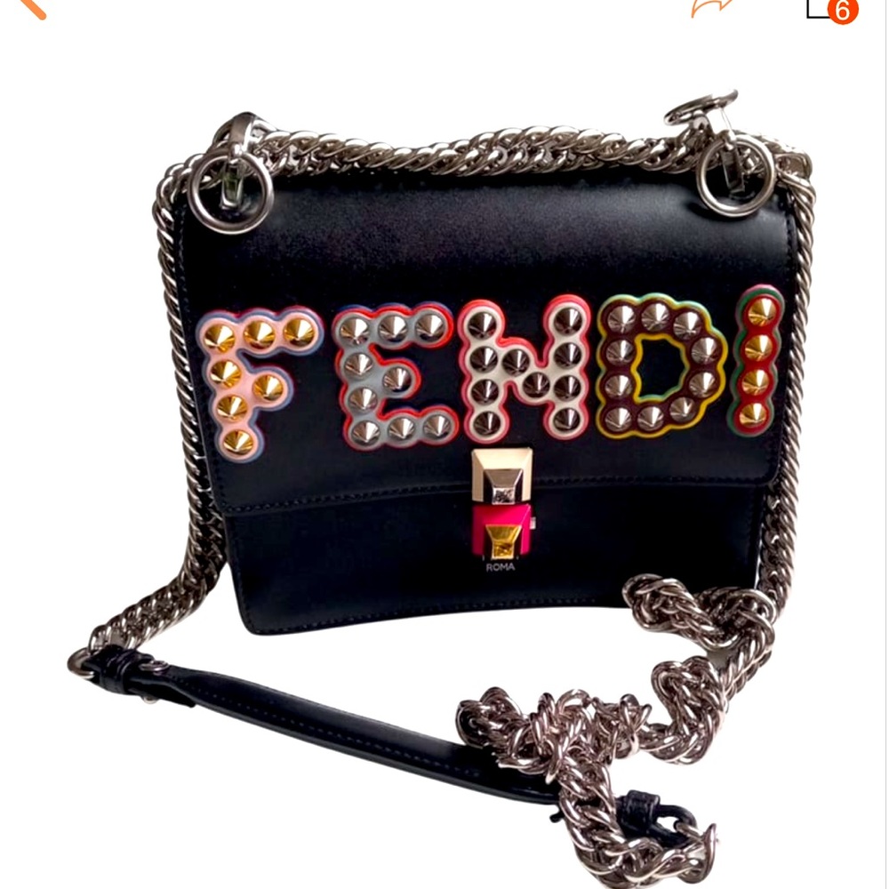FENDI Kan I leather crossbody